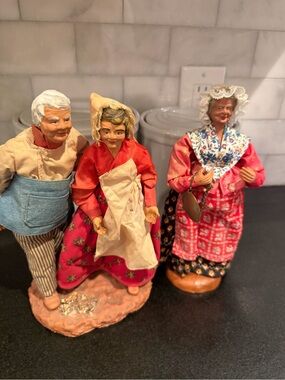 Authentic Santons Geoux Florence French Dolls Figurine Terra Cotta marked